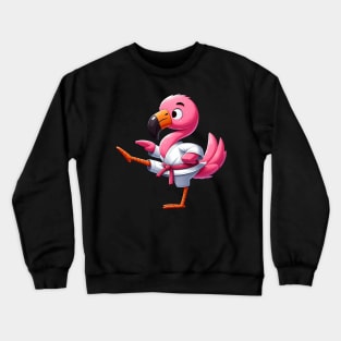 Flamingo karate Japanese fighting style martial arts Crewneck Sweatshirt